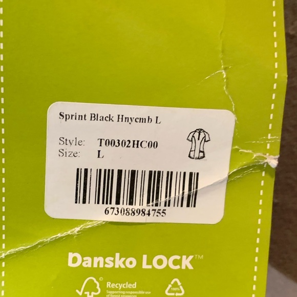 Dansko NWT L scrub top black zipper neck - Picture 3 of 5